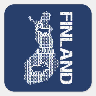 カスタマイズ可能なFINLAND MAPスタンプ スクエアシール