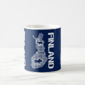カスタマイズ可能なFINLAND MAP mag -スタイルの選択 コーヒーマグカップ (中央)