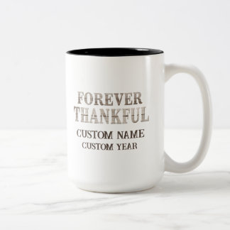 カスタマイズ可能なForever Thankful カントリーライフスタイル ツートーンマグカップ