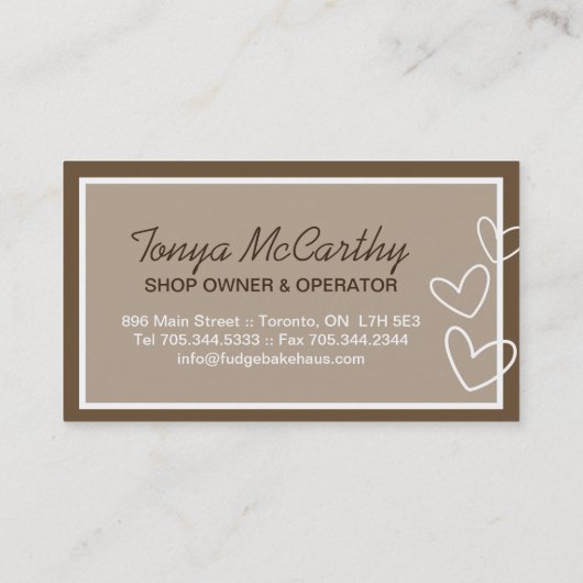 カスタマイズ可能なFudge名刺 名刺 (裏面)