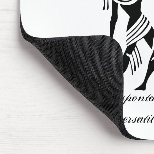 カスタマイズ可能なGemini特性ギリシャ語 – スタイル〔占星術の〕十二宮図 マウスパッド (コーナー)