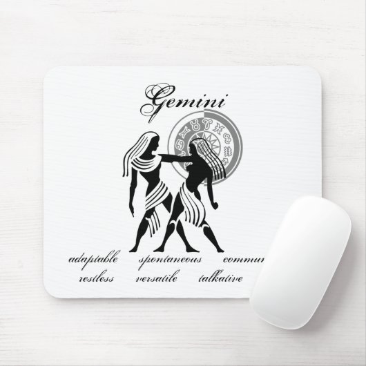 カスタマイズ可能なGemini特性ギリシャ語 – スタイル〔占星術の〕十二宮図 マウスパッド (マウス)