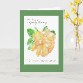 カスタマイズ可能なGet Well Card – ゴールデンバラ カード (黄色い花)
