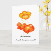 カスタマイズ可能なGet Well Card - Iceland Poppies カード (黄色い花)