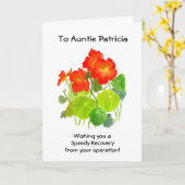 カスタマイズ可能なGet Well Card - Nasturtiums カード (黄色い花)