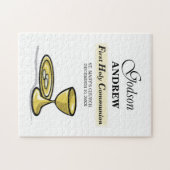 カスタマイズ可能なGodson First Communion Chalice ジグソーパズル (横)