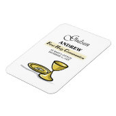 カスタマイズ可能なGodson First Communion Chalice マグネット (左側)