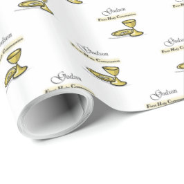 カスタマイズ可能なGodson First Communion Chalice ラッピングペーパー