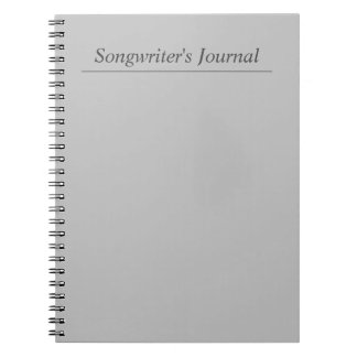 カスタマイズ可能なGray Songwriter's Journal ノートブック