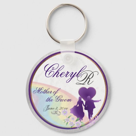 カスタマイズ可能なGrooms母キーチェーン キーホルダー (正面)