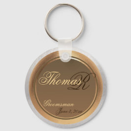 カスタマイズ可能なGroomsman Keepsake Keychain キーホルダー