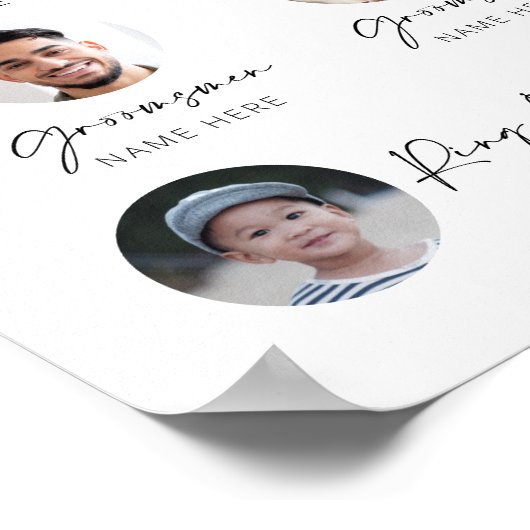 カスタマイズ可能なGroomsmenの紹介 ポスター (角)