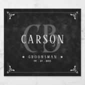 カスタマイズ可能なGroomsmenの贈り物 ビールラベル (シングルラベル)