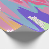 カスタマイズ可能なGroovy誕生日 ラッピングペーパー (角)