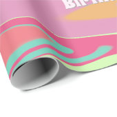 カスタマイズ可能なGroovy誕生日 ラッピングペーパー (ロールコーナー)