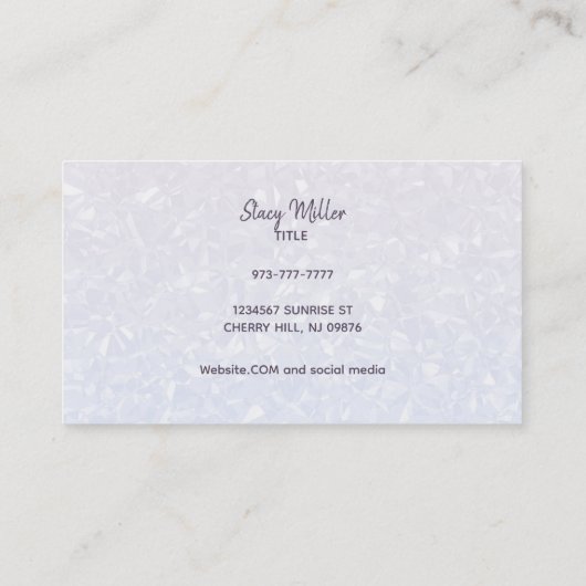 カスタマイズ可能なHalographic名刺 名刺 (裏面)