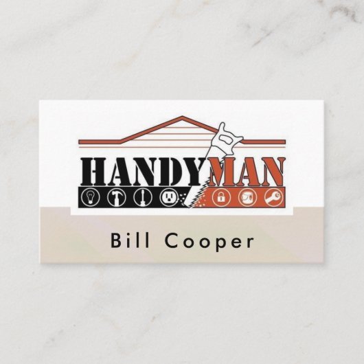 カスタマイズ可能なHandyman Home Repair名刺 名刺 (正面)