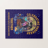 カスタマイズ可能なHANUKKAHファミリー懇親会土産 ジグソーパズル (横)