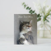 カスタマイズ可能なHappy Catポストカード ポストカード (スタンド正面)