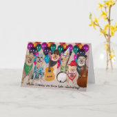 カスタマイズ可能なHappy Lab誕生日 カード (黄色い花)