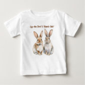 カスタマイズ可能な🐇Hoppin'を春T型に ベビーTシャツ (正面)