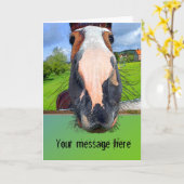 カスタマイズ可能なHorsey挨拶状 カード (黄色い花)
