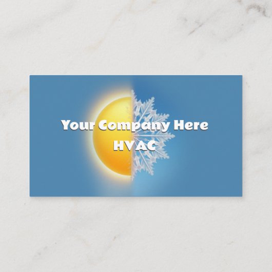 カスタマイズ可能なHVAC名刺 名刺 (裏面)