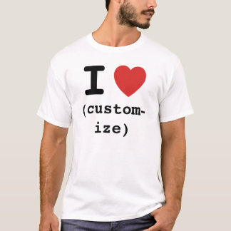 カスタマイズ可能なIのハートのTシャツ Tシャツ