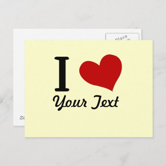 カスタマイズ可能なIハートはがき ポストカード (正面/裏面)