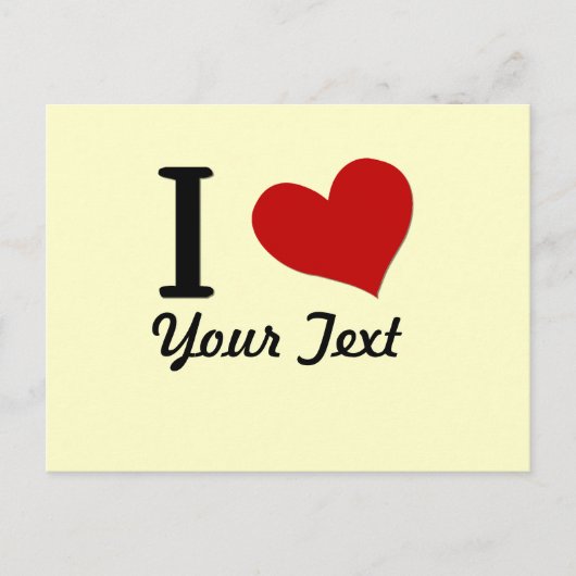 カスタマイズ可能なIハートはがき ポストカード (正面)