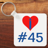 カスタマイズ可能なIハートプレジデントKeychain キーホルダー (正面)