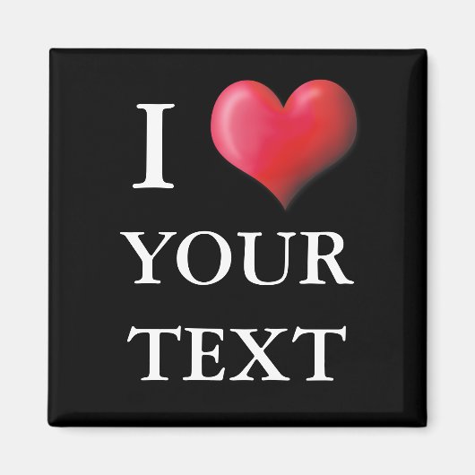 カスタマイズ可能なIハートマグネット0004 マグネット (正面)