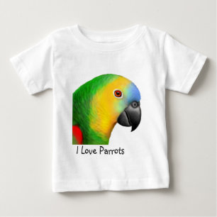 カスタマイズ可能なI愛は幼児Tシャツをオウム返しします ベビーTシャツ