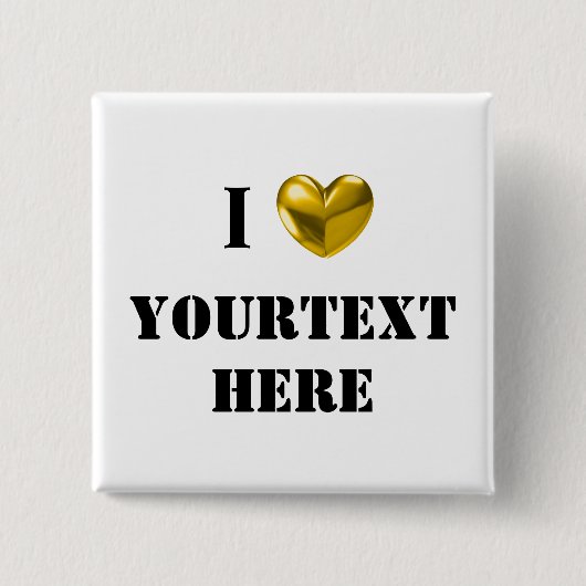 カスタマイズ可能なI愛 缶バッジ (正面)