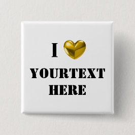 カスタマイズ可能なI愛 缶バッジ