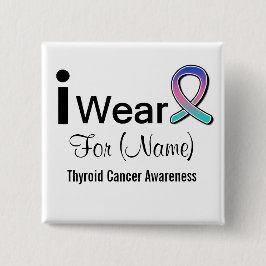 カスタマイズ可能なI衣服甲状腺がんリボン 缶バッジ
