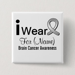 カスタマイズ可能なI衣服Brain Cancerリボン 缶バッジ