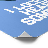 カスタマイズ可能なI "！ロックされたハート" ポスター (角)