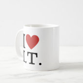 カスタマイズ可能なI ❤️ IT コーヒーマグカップ (正面左)