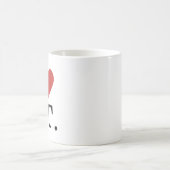 カスタマイズ可能なI ❤️ IT コーヒーマグカップ (中央)