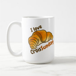 カスタマイズ可能なI love CroisSunDay コーヒーマグカップ