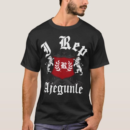 カスタマイズ可能なI rep Ajegunle Tシャツ (正面)