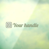 カスタマイズ可能なInstagramロゴハンドルレトログリーン ウィンドウサイン (シート3)