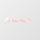 カスタマイズ可能なInstagramロゴハンドルレトロピンク ウィンドウサイン (シート)