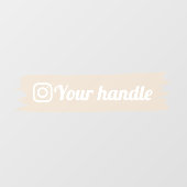 カスタマイズ可能なInstagramロゴボーモダンホミニマル ウィンドウサイン (シート)