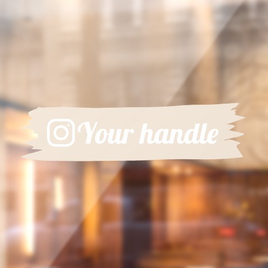 カスタマイズ可能なInstagramロゴボーモダンホミニマル ウィンドウサイン (シート2)