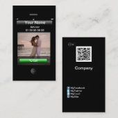 カスタマイズ可能なiPhoneデザイン(ソーシャルボタン付き) 名刺 (正面/裏面)