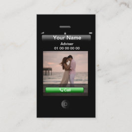 カスタマイズ可能なiPhoneデザイン（ソーシャルボタン付き） 名刺