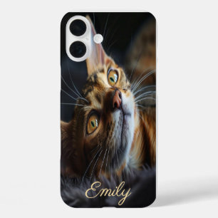 カスタマイズ可能なiPhone猫好き iPhone 16 Plusケース