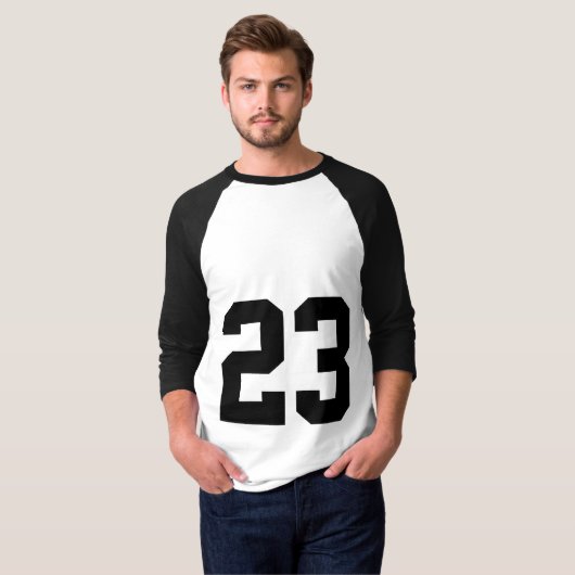カスタマイズ可能なjerseyの第23 Tシャツ|を遊ばします Tシャツ (正面フル)